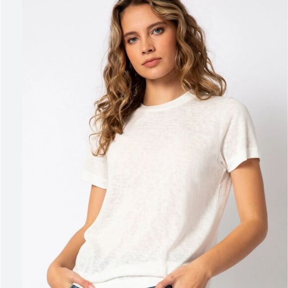 PJ Salvage Back To Basics S/S Top- Ivory - Picture 1 of 8